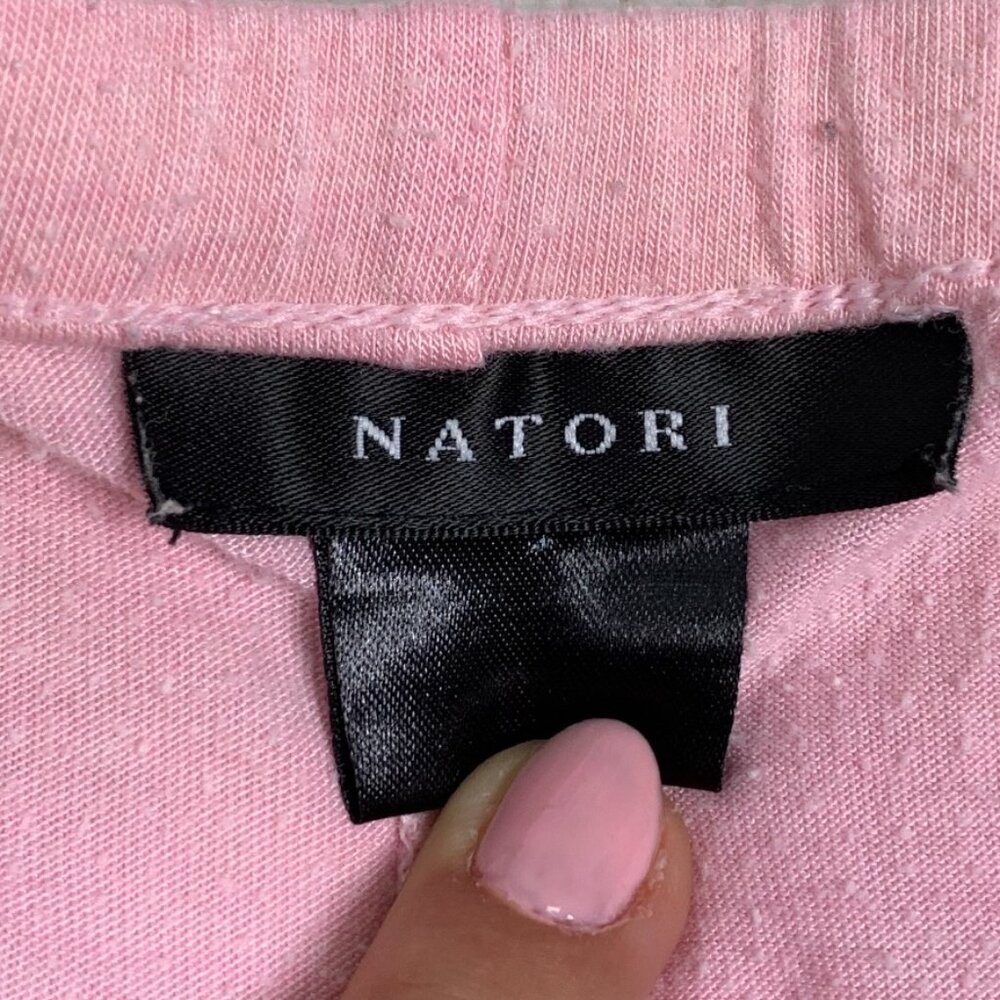 Natori Women's Pink Lace V Neck Long Sleeve Pajama Set Size Medium - Picture 16 of 16